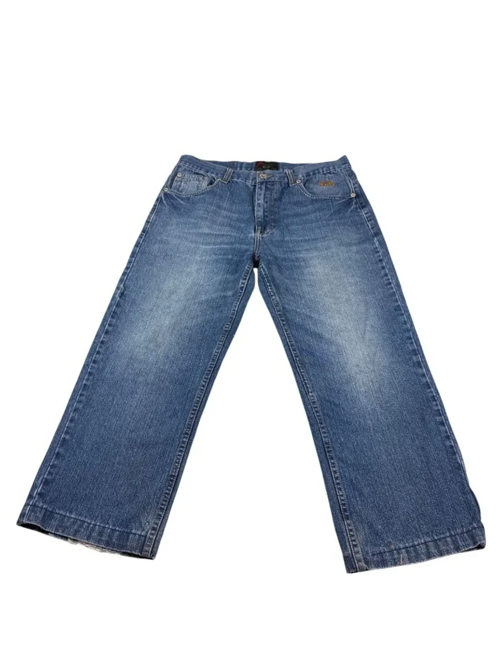 Vintage Phat Classics Phat Farm Mens Blue Denim Jeans 36/32 Relaxed Fit (GG455)